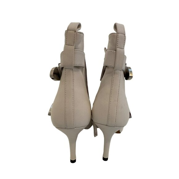 Linea Paolo Nikita II Bootie White Buckle Heels Size 9m $149 - Picture 11 of 14